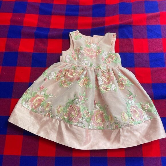 Laura Ashley London Girls Pink Embroidered Floral Dress Size 2T - Picture 2 of 12